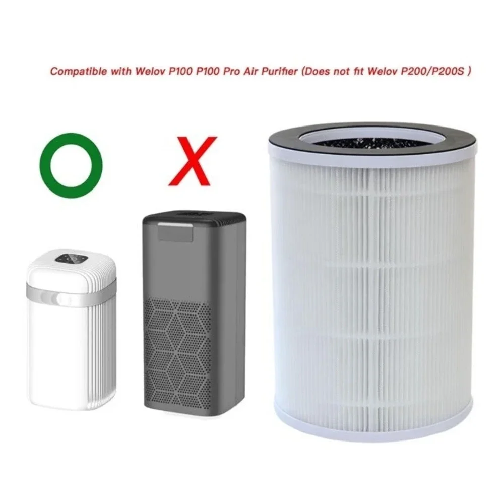 2 PUREBURG P100-RF Replacement Filters Compatible with Welov P100 P100 Pro Air